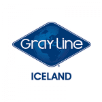 A gray line logo with the word iceland written underneath it.